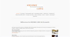 Desktop Screenshot of krehnkelubig.de